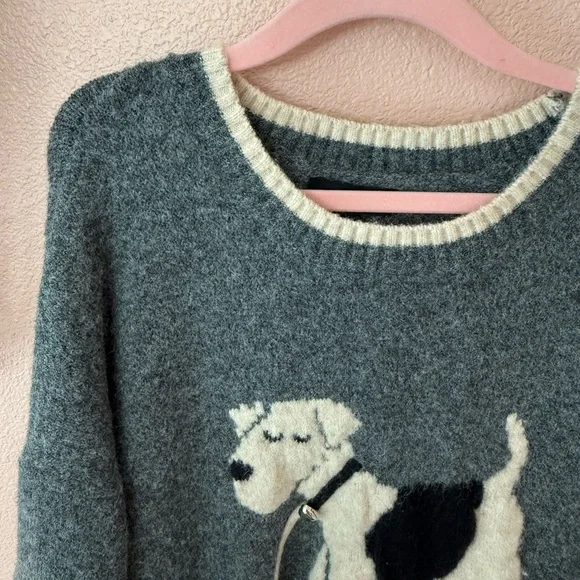 Anthropologie Calligraphie Dog Sweater - Picture 4 of 5